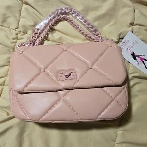Elegant Pink Quilted Shoulder Bag